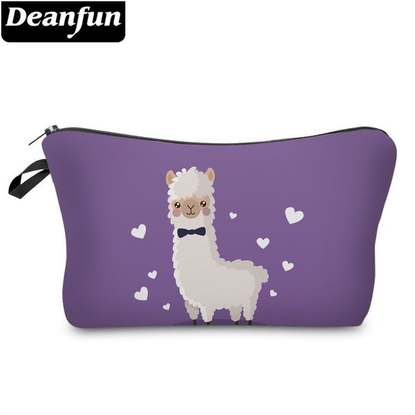 

deanfun waterproof cosmetic bag printing heart cute llama makeup bag alpaca toiletry storage gift dropshipping 51364
