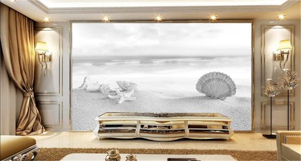 

wallpaper door murals beach shell starfish seascape living room bedroom background wall decoration wallpaper