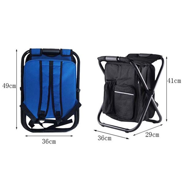 

portable folding camping chair backpack outdoor multi-functional foldable beach chair gardening toolkit fishing chairs folding