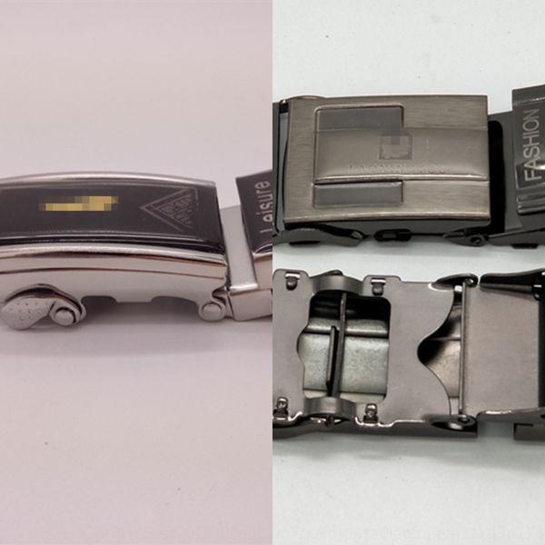 

automatic men's buckle leather head belt belt toothless buckle automatic men's style more low price, Slivery;black