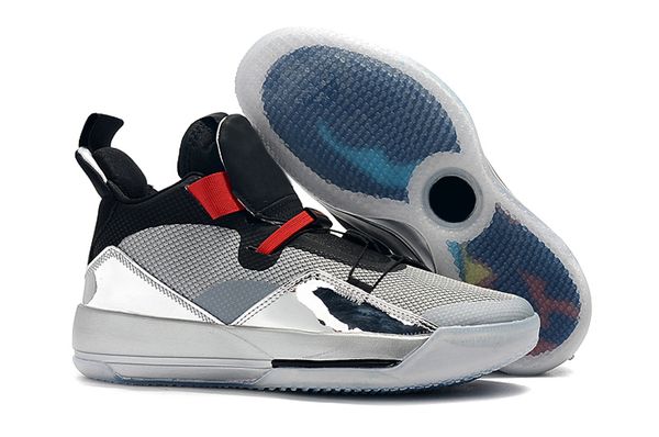 

33 xxxiii all star men basketball sports shoes aq8830-005 good quality 33s black metallic silver mens sneakers, White;red