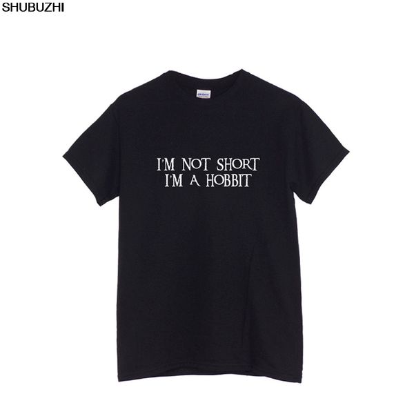 

i'm not short i'm a hobbit | t-shirt lord of the rings funny clothing gift sbz1245, White;black