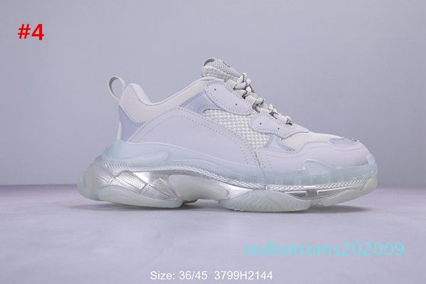 

2019 new luxe crystal bottom vintage casual triple s 2.0 sneaker designer dad shoes men women leisure chaussures trainers size 36-45 r09, Black