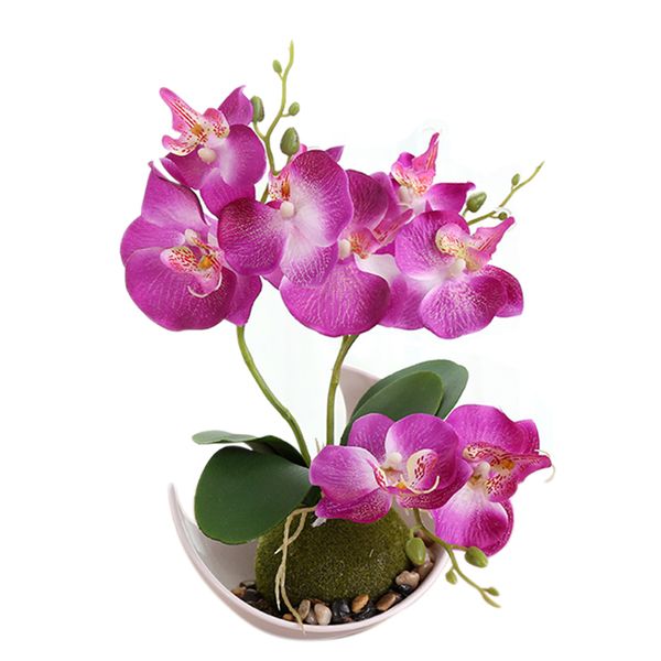 

тройничный фаленопсис моделирование бонсай искусственное растение цветок + горшок декоративный цветок набор домашний стол спальня аксессуары