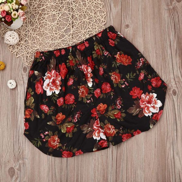 

women shorts summer shorts women high waist short pants ladies floral print pants boho short, White;black