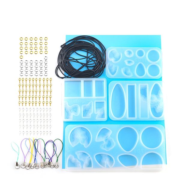 

earrings resin resin including earrings, earring hooks, jump ring, eye needle diy jewelry crafting, Blue;slivery