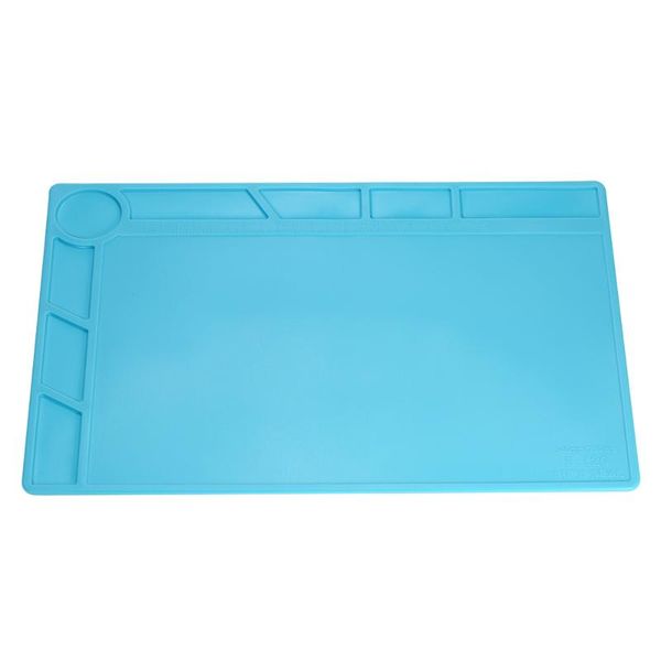 

soldering iron maintenance mat silicone heat insulation electronics disassembly bga soldering repair pad + ruler screw notches
