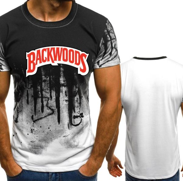 

backwoods мужские футболки летние повседневные письма печатные короткие рукава тройники hombres топы, White;black