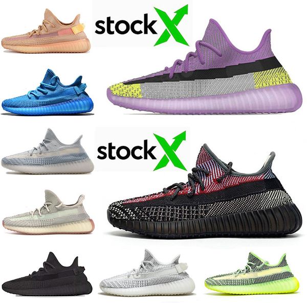 

2020 yeezreel yecheil yeshaya running shoes mens women citrin cloud white gid glow 3m reflective static kanye west trainers sneakers, White;red