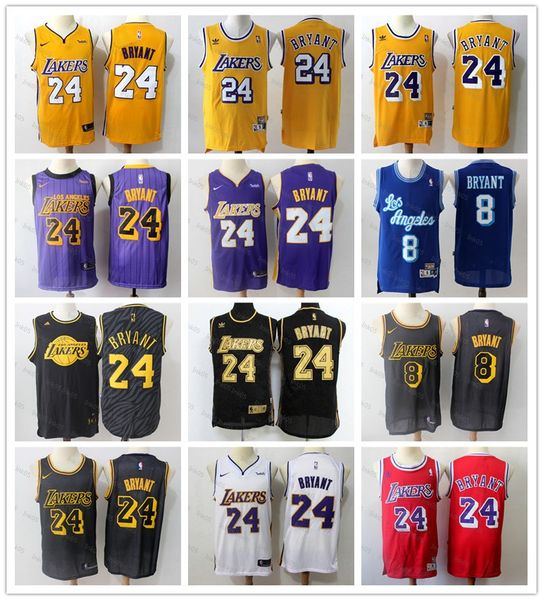 

vintage bryant los angeles lakers basketball jersey retro men kobe bryant 8 24 city edition hardwoods classics hwc jerseys, Black;red