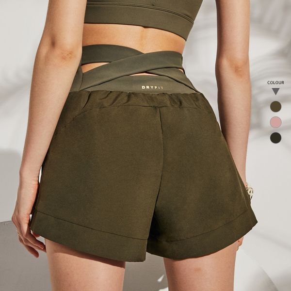 

new sports shorts women's fast drying high waist fitness yoga shorts with elastic fabric running women, Black;blue