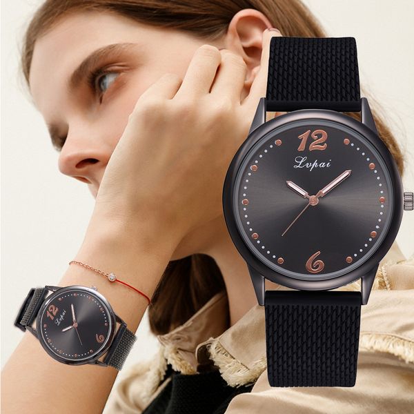 

ladies quartz wristwatches rose gold mesh simple clock gift fashion women watch wolesale bracelet watch femmes zegarek damski #b, Slivery;brown