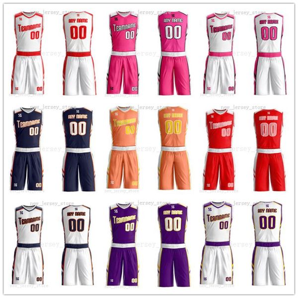 

customize any name any number man women lady youth kids boys basketball jerseys sport shirts as the pictures you offer zz0083, Black;red