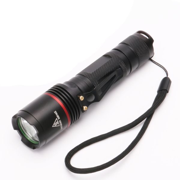 

new pattern aluminium alloy bring pen clip l2 long s light flashlight outdoors waterproof lighting led charge hand hold torch
