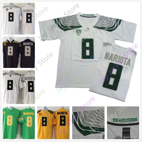 Marcus Mariota Oregon Ducks Cooege Jersey Fottball NCAA Maglie a casa All Away All Ed Men Size S-3xl