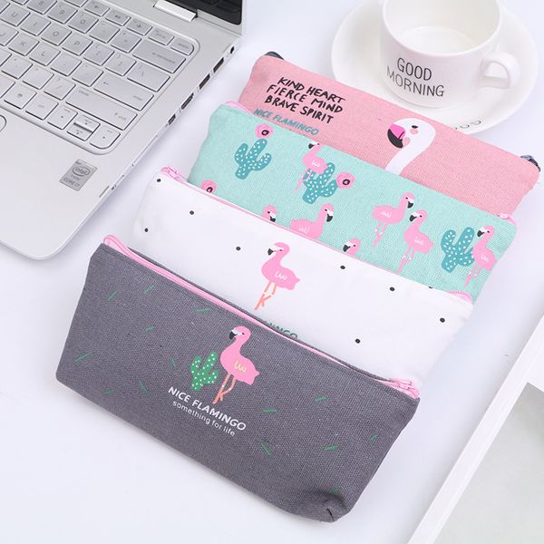 

20pcs kawaii pencil bags cute fashion simple pens and pencils pouch korean stationery school office supplies coin purse bag gift