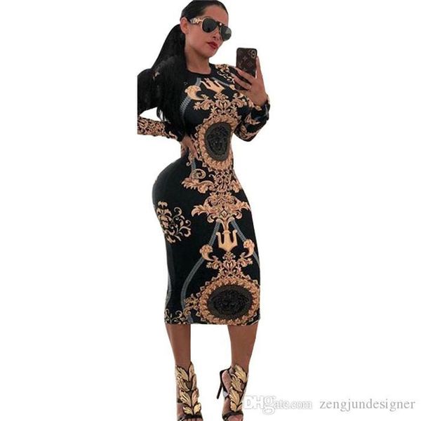 

цветочный принт сексуальные платья с длинным рукавом круглый вырез сексуальный стиль женская одежда повседневная одежда женская летняя дизай, Black;gray