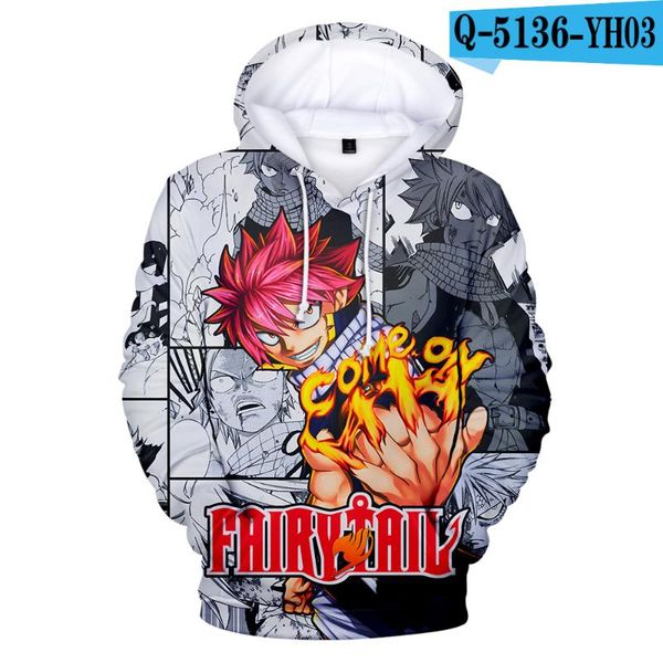 

coat dropshipping 3d print anime fairy tail cosplay hoodies sweatshirts jongen/meisje hoge kwaliteit fairy tail swe simple style, Black