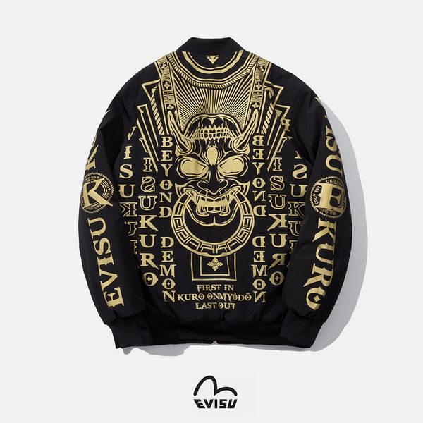 

tide brand cotton jacket mens designer jacket fashion casual parka coat luxury mascot print jacket street hip hop jackets bomber jackets, Black;brown