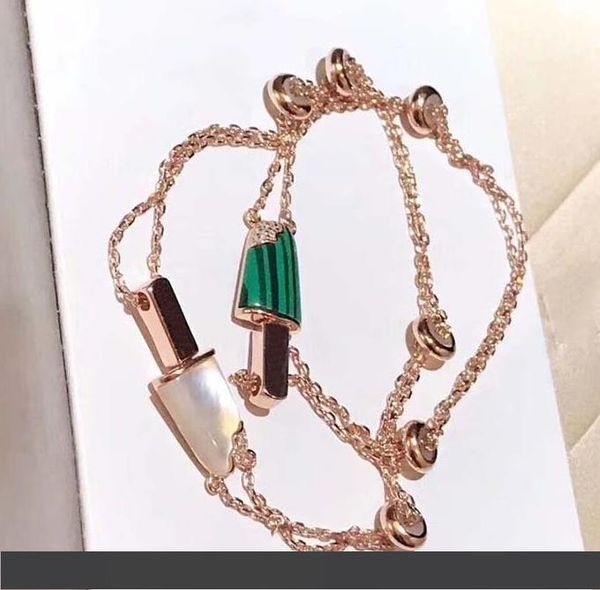 

дизайнер gelati ювелирные изделия браслет s925 стерлингового серебра алмаз белый залив малахит крем браслет женщины свадебные украшения 2 цв, Golden;silver