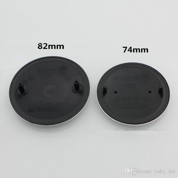 

20шт черный фон синий белый 82мм 74мм автомобилей герба знак капот передняя магистральные логотип с lable мешок высокое качество !!! # 51148