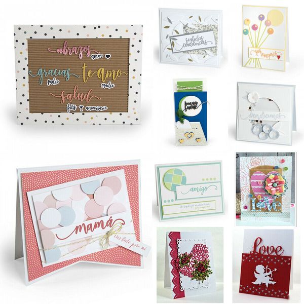 

mixed heart love letter birthday scrapbooking cutting dies diy scrapbooking paper gift cards kids handcrafts decor die-cutter