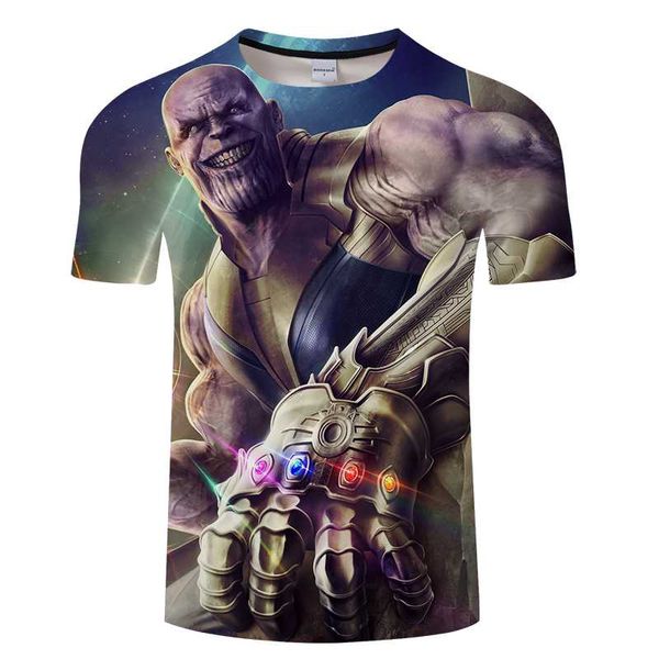 

fashion the printed 3d t-shirt men women summer cool tee male thanos design streetwear man t shirt drop ship, White;black