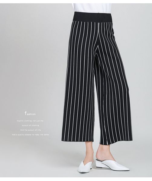 

ws11203 fashion women's pants 2019 runway european design party style women's clothing, Black;white