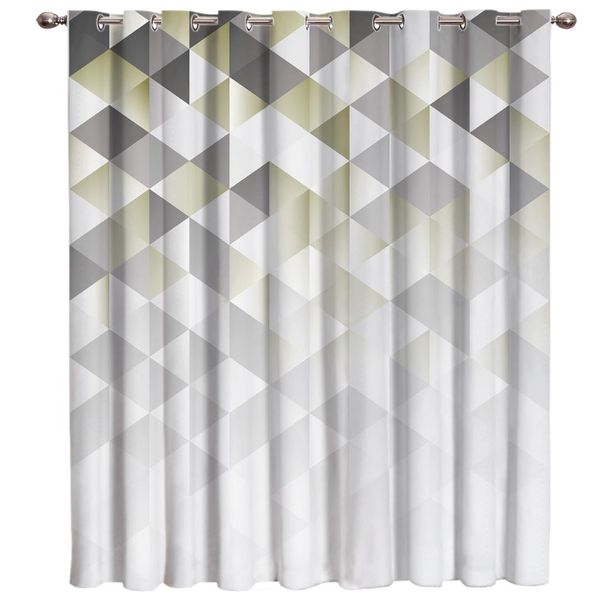 

geometric gradient with mosaic triangle pattern room curtains large window living room curtains bathroom outdoor indoor fabric