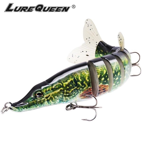 

jointed fishing lure tackle pike bait 9cm~30cm 3d eyes lifelike hard baits wobbler crankbait swimbait pesca mrpvd
