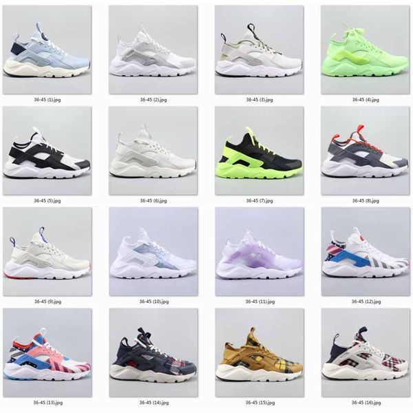 

mens huarache run ultra running shoes women designer parra white black pink blue green suede id trainer sneakers air huaraches casual shoe