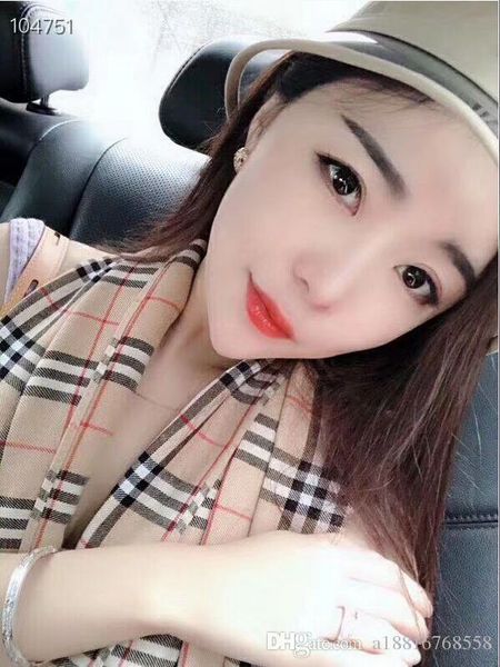 

2018 winter luxury cashmere scarves high-end classic brand fashionable men and women's large shawls 200*70, Blue;gray