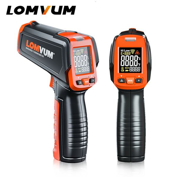 

lomvum digital infrared thermometer non contact temperature gun laser handheld ir temp gun colorful lcd display 50-580c alarm sh190926