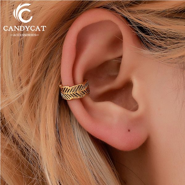 

bohemia vintage leaf clip earrings for women 2019 statement ethnic ear clip without pierced boho fashion jewelry party wholesale, Silver