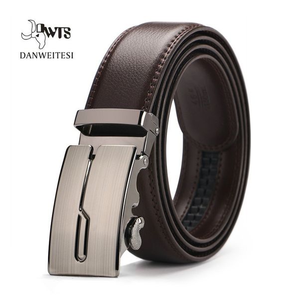 

мужские ремни из натуральной кожи ремни кожаные раздвижные пряжки храповик пояса автоматические пряжки модные бизнес ремни повседневная реме, Black;brown