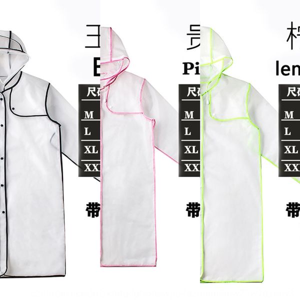 

2402 cloak body clothes body clothes # travel single jumpsuit poncho outdoor eva raincoat long transparent, Red;brown
