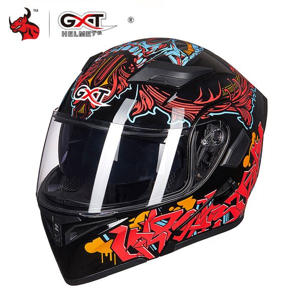 

gxt motorcycle helmet flip up motocross helmet capacete da motocicleta cascos moto casque doublel lens racing riding helmet#