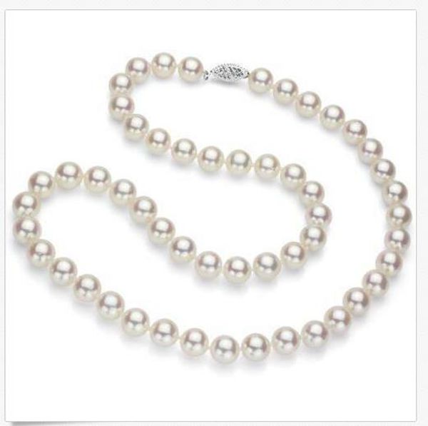 

top гѬадаи 17" понкий akoya кђливиѬованнй белй жемђг 7mm 14k золоое ожеѬеле, Silver