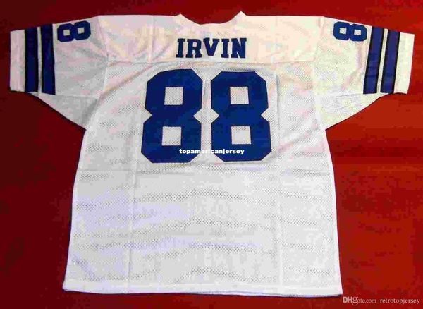 

retro #88 michael irvin custom mitchell & ness jersey white mens stitching s-5xl,6xl football jerseys running, Gray