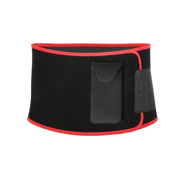 

new black slimming belt portable phone bag sport yoga fitness waist back support belt super nylon hasp fajas neopreno cinto, Black;gray