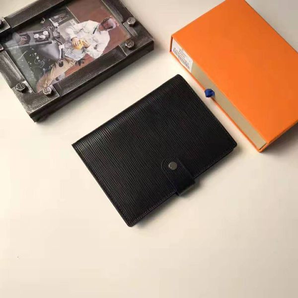 

2019 new men's fashion classic notebook leisure credit card id card holder quality notebook notepad men / women, Black