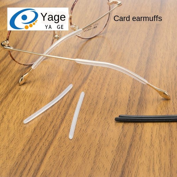 

yeclz foot cover open metal thin leg accessories round hole silicone glasses accessory glasses soft silicone leg sleeve anti-allergy ear gr, Silver