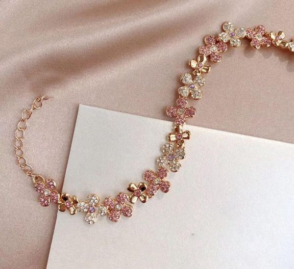 

2019 new rose gold bracelets bangles colorfully cubic zirconia bracelet for women charm jewelry with gift box, Golden;silver