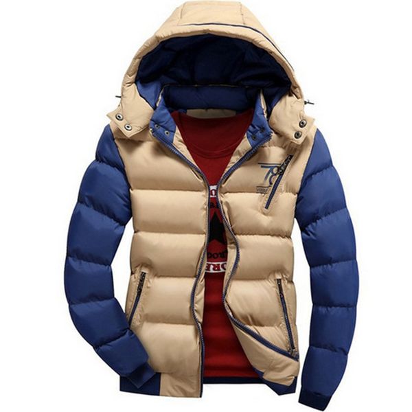 

winter warm outdoor duck down for male normal length coat jacket full sleeve solid colour snow-outwear oversize 3xl 4xl, Black