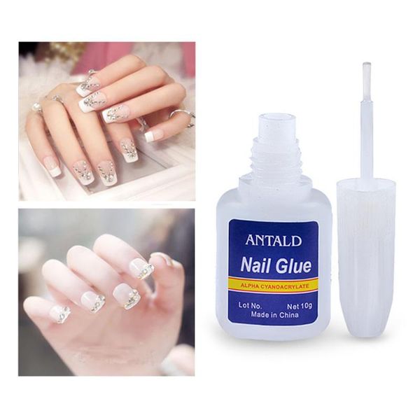 

1pc10g false nail gel acrylic nail glue art tips decorations nails glitter rhinestones fast drying glue manicure tool tslm1, Red;pink