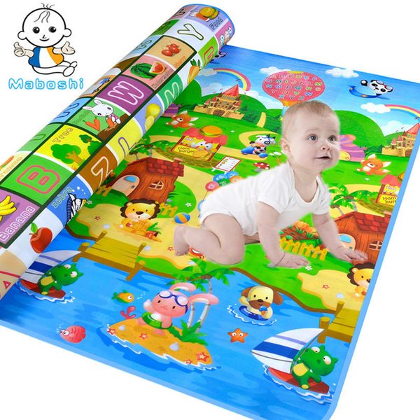 

maboshi waterproof baby crawling mats ocean and zoo children play beach game eva foam soft carpet rug toy 180*120cm