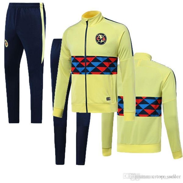 

2019 american g.rodriguez yellow jacket training suit 19 20 i.renato castillo cordova football jackets tracksuit set, Black
