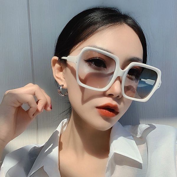 

frame square super sunglasses large plastic frame flat mirror sunglasses available in many colors women polycarbonate shield ch01, Blue