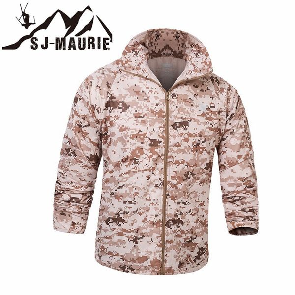 

outdoor tactical hiking hunting jacket breathable waterproof windbreaker quick dry skin cloth camouflage ultralight anti-uv coat, Camo;black