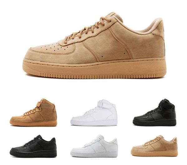 

classic high low one white black wheat sports 1 women sneakers dunk mens women trainers causal shoes skate 36-45 af shoes
